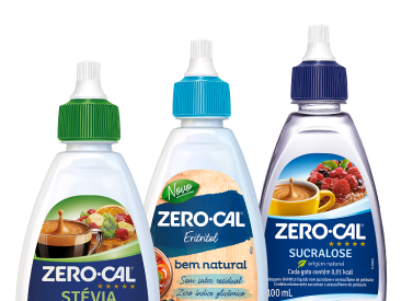 Embalagens de Zero-Cal Stévia, Eritritol e Sucralose